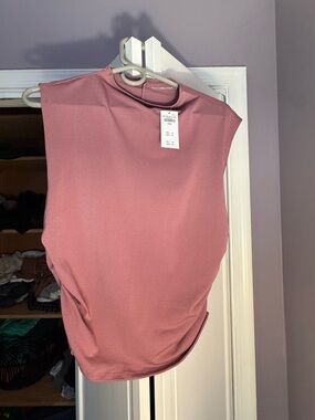 Abercrombie Sleeveless Mock Neck Women’s Top - Dusty Rose